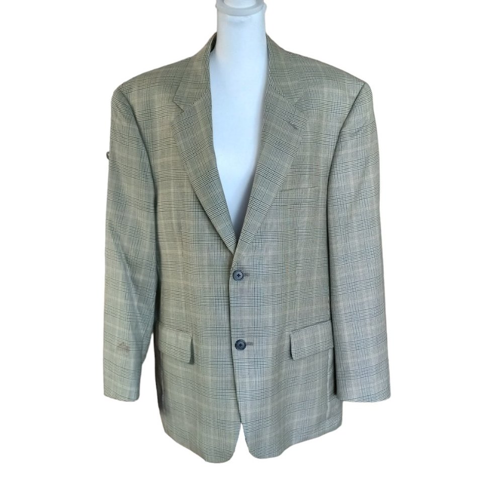 Tasso Elba tan 100% wool two-button sport coat men's size 40